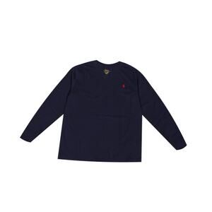 NWT Polo Ralph Lauren Boys V-Neck Long Sleeve Tee Navy Red Pony 2T